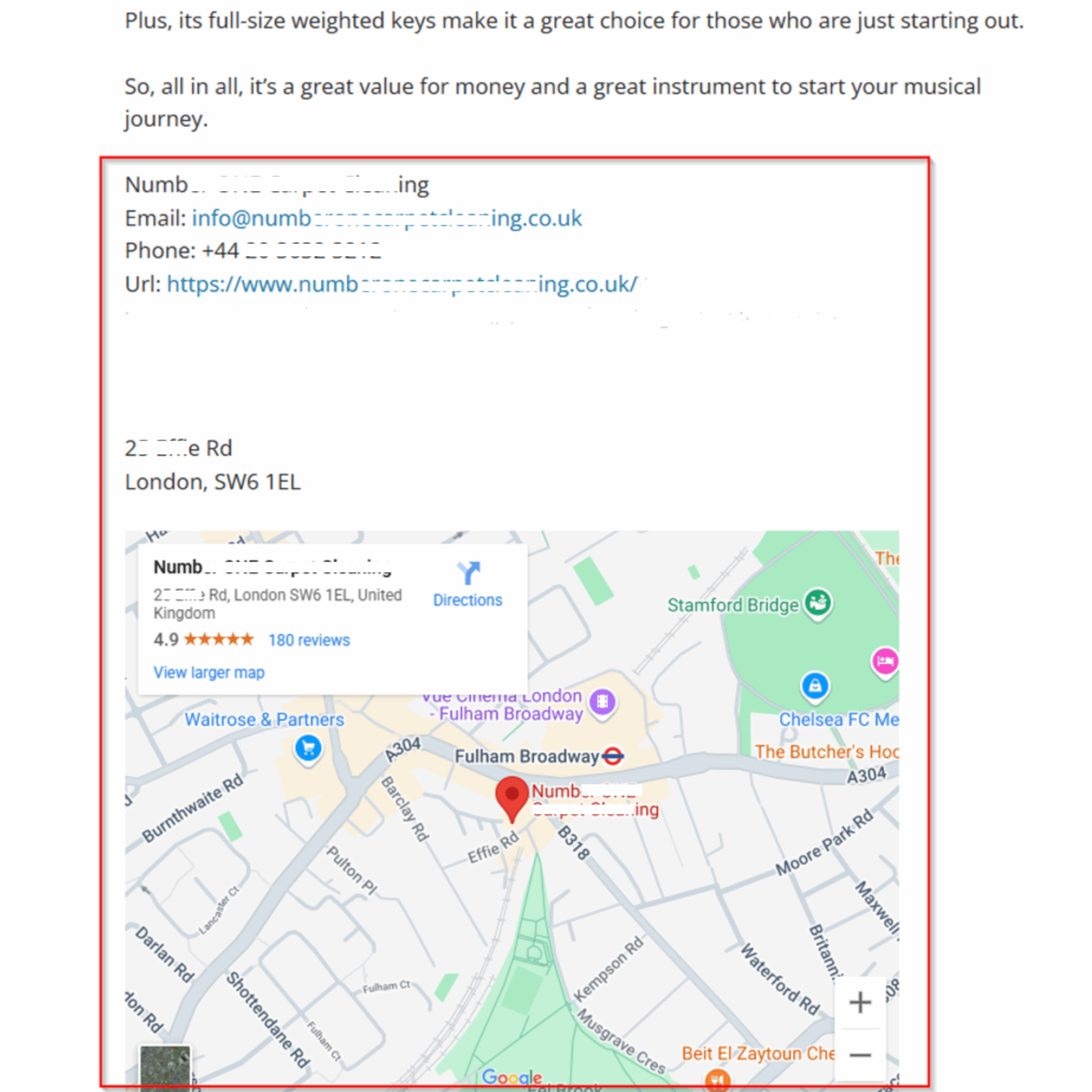 Example GMB Page 