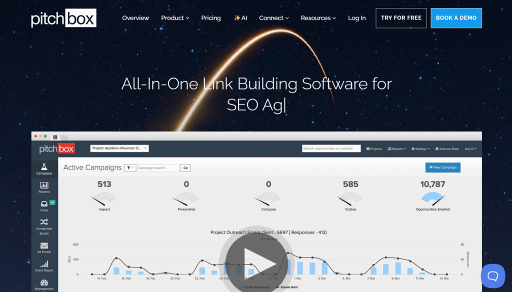 Pitchbox Website Screenshot