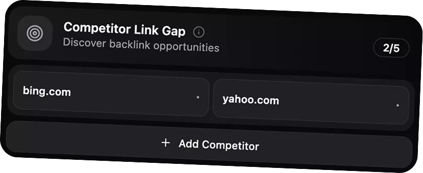 competitor link gap