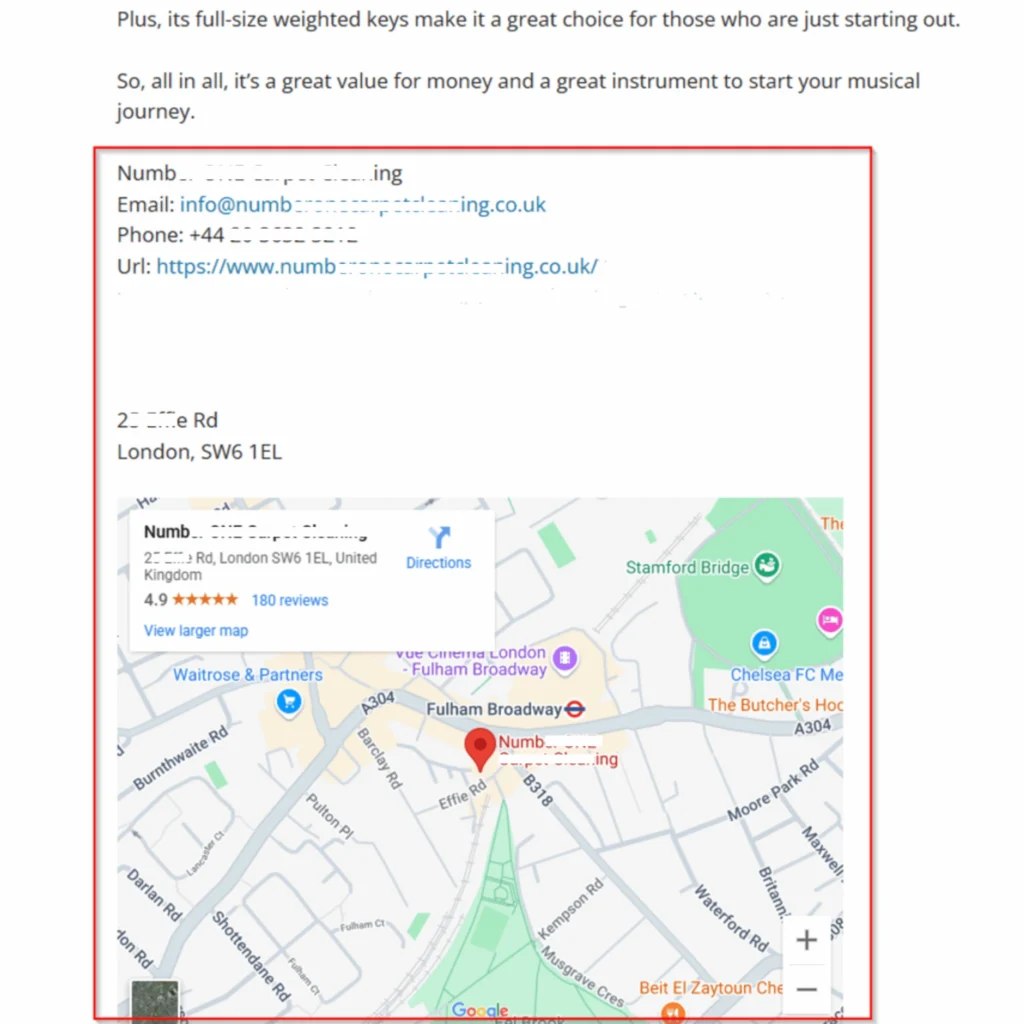 Example GMB Page