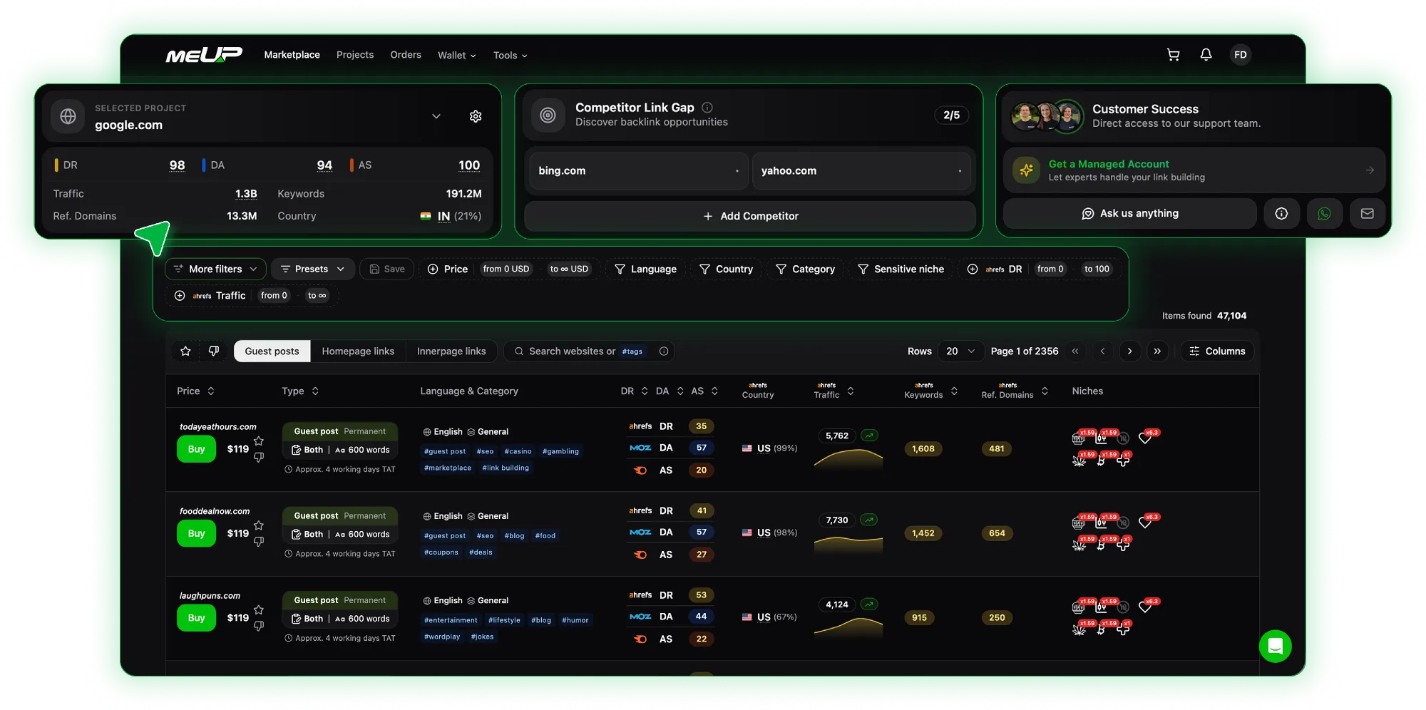 the link building platform. built to replace your stack. hero