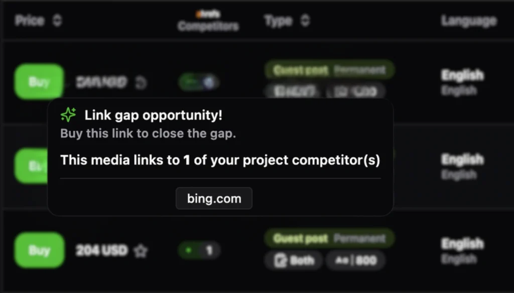 using meup’s competitor link gap tool: step by step guide 2